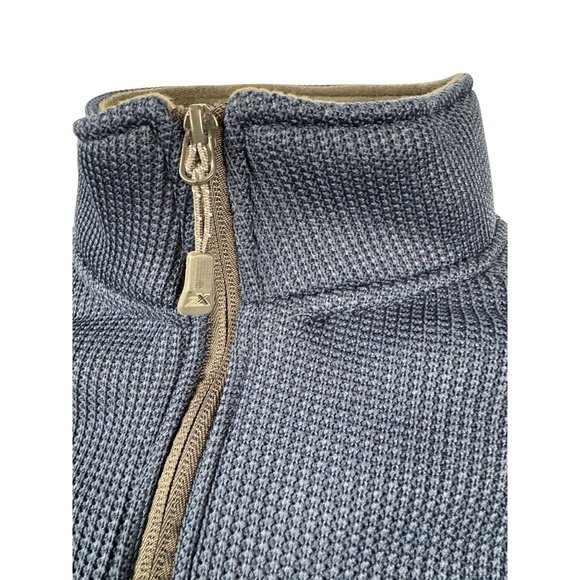 ZeroXposur ZXBLK Mens Jacket Full Zip Sz Large Blue Gray Softshell Fleece Lined - Picture 9 of 16